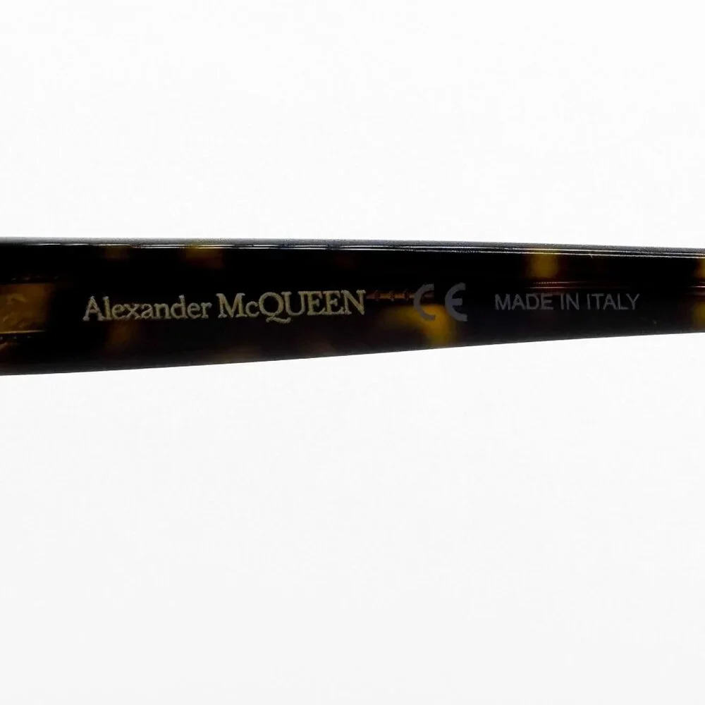 NEW ALEXANDER MCQUEEN EYEGLASSES AM0286O 002 SQUARE HAVANA WOMEN EYEWEAR